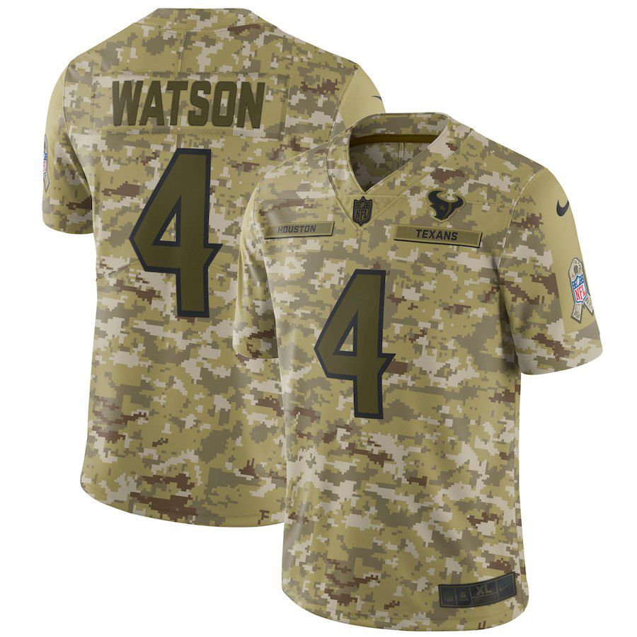 Men Houston Texans #4 Watson Nike Camo Salute to Service Retired Player Limited NFL Jerseys->houston texans->NFL Jersey